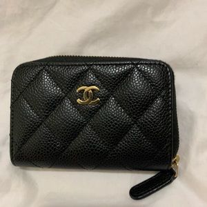 Chanel zip card case